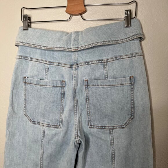 Ulla Johnson Kingston Denim Fold Over Button Fly Jogger jeans Size 6 - Picture 8 of 11